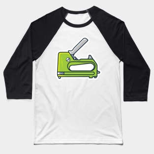Colorful Staple Gun Sticker design vector illustration. Stationery shop working element icon concept. Stapler gun for join and repair, stapler sign sticker design icon with shadow. Baseball T-Shirt